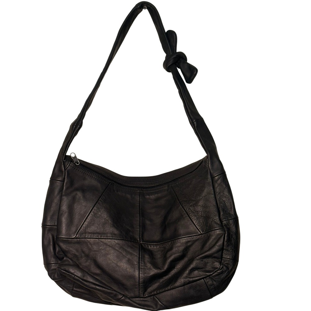 Unbranded Hobo Bag Womens Large Black Excellent Leather Patchwork Mexico